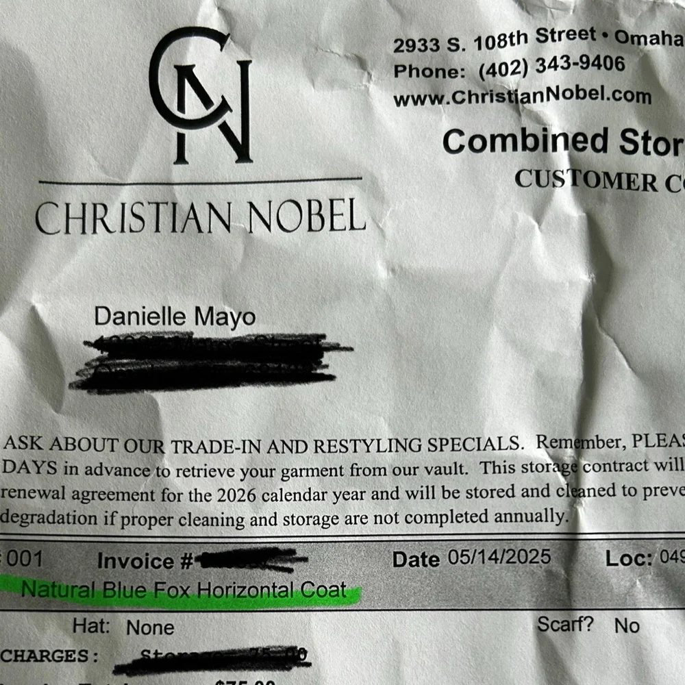 Genuine Natural Blue Fox 7/8 Horizontal Fur Coat - Picture 11 of 14